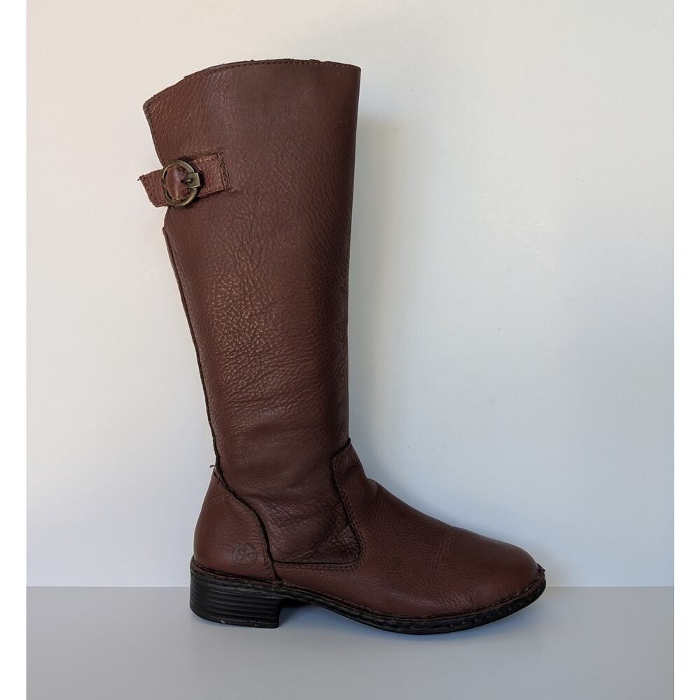 Lobo Solo Womens Brown Leather Knee High Boots Size 8.5 M - Picture 2 of 9